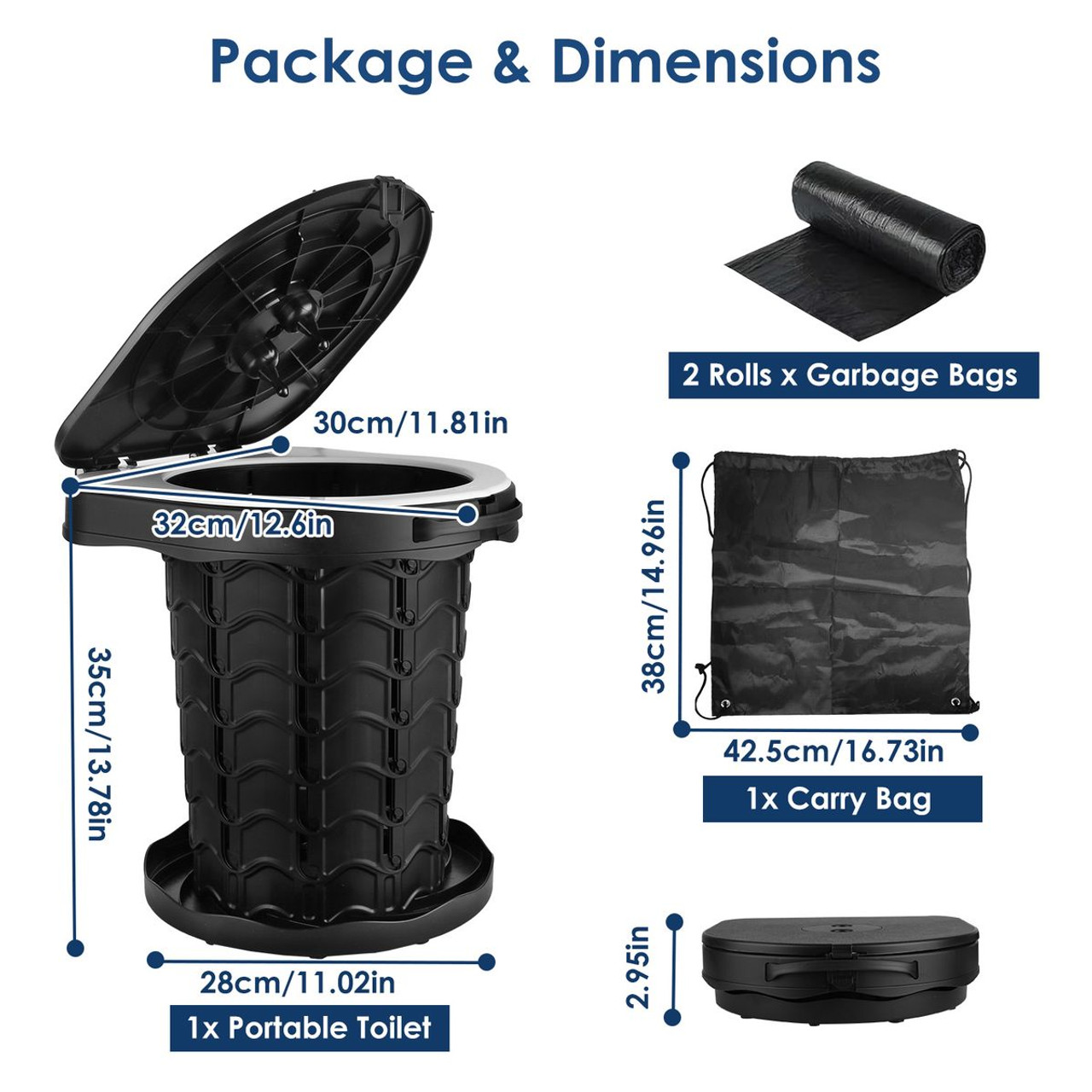 LakeForest Retractable Portable Toilet product image