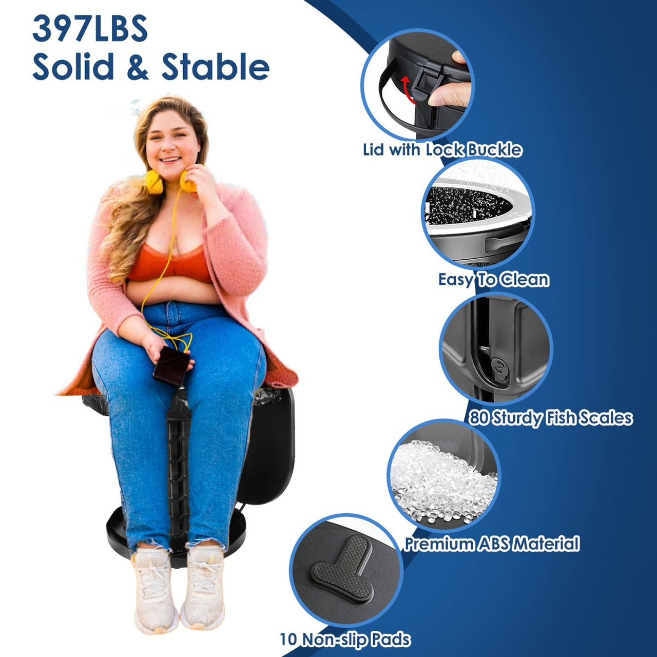 LakeForest Retractable Portable Toilet product image