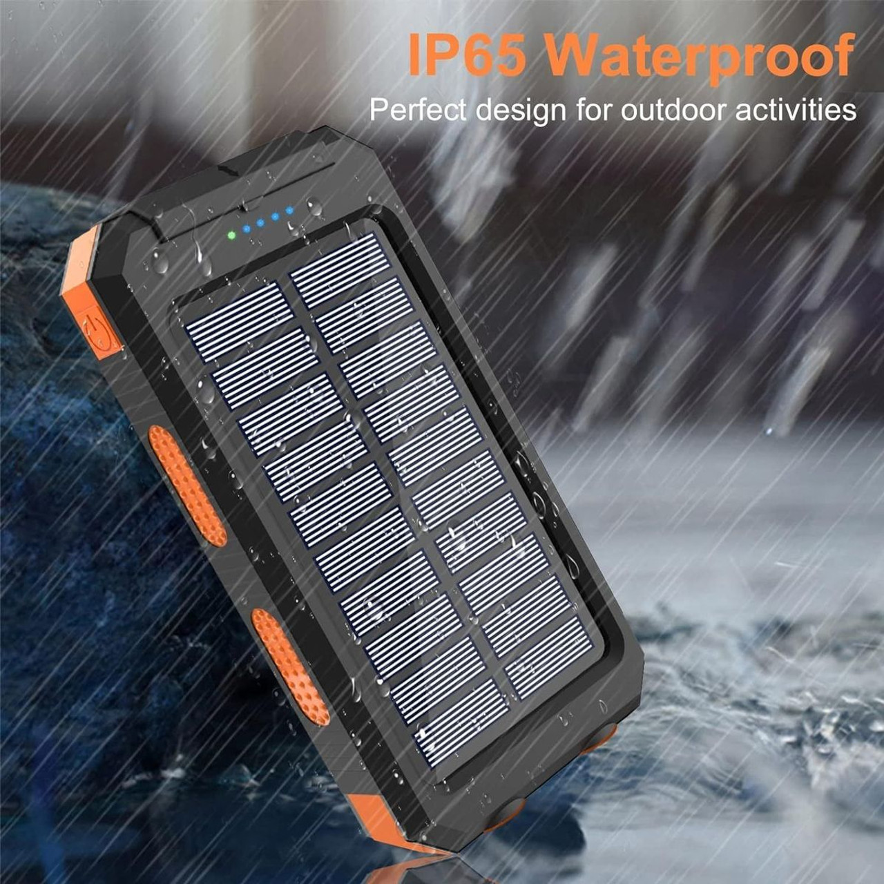 Solar Power Bank 38800mAh with LED Light and Compass product image