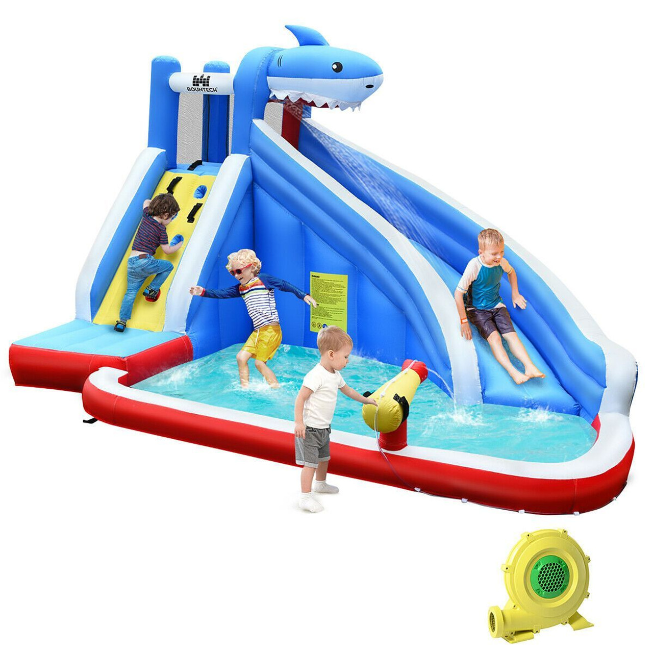 Inflatable Shark Water Slide Bounce House (With or Without Blower) product image