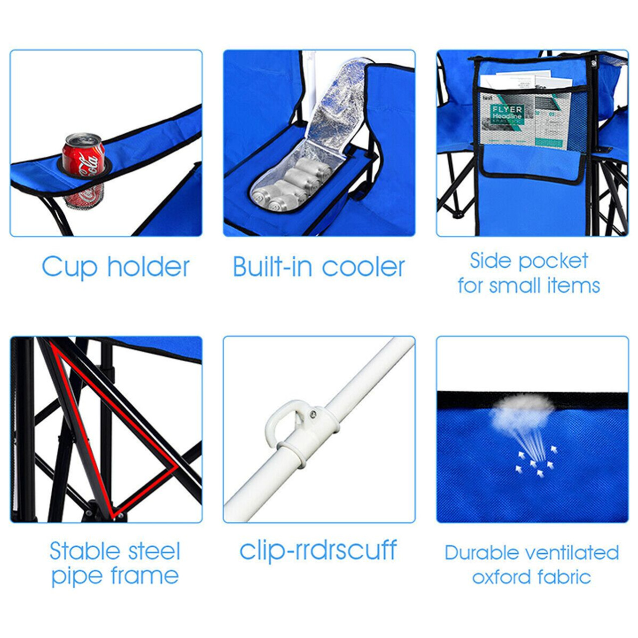 Folding Double Chair with Umbrella product image