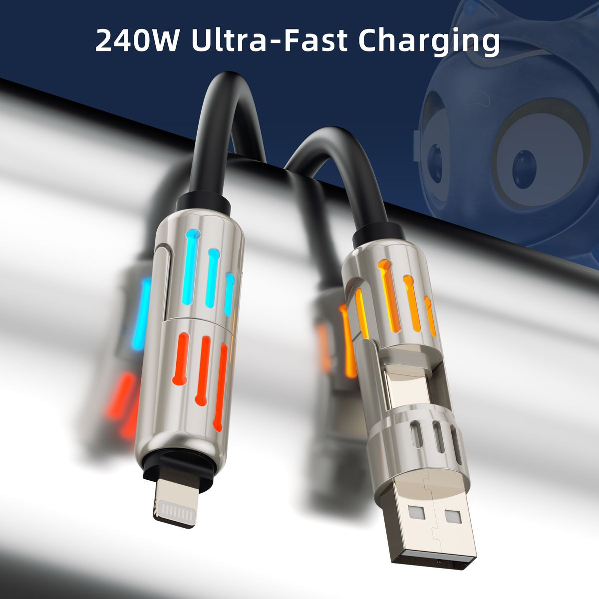 4-in-1 240W SuperFast Charging Cable product image