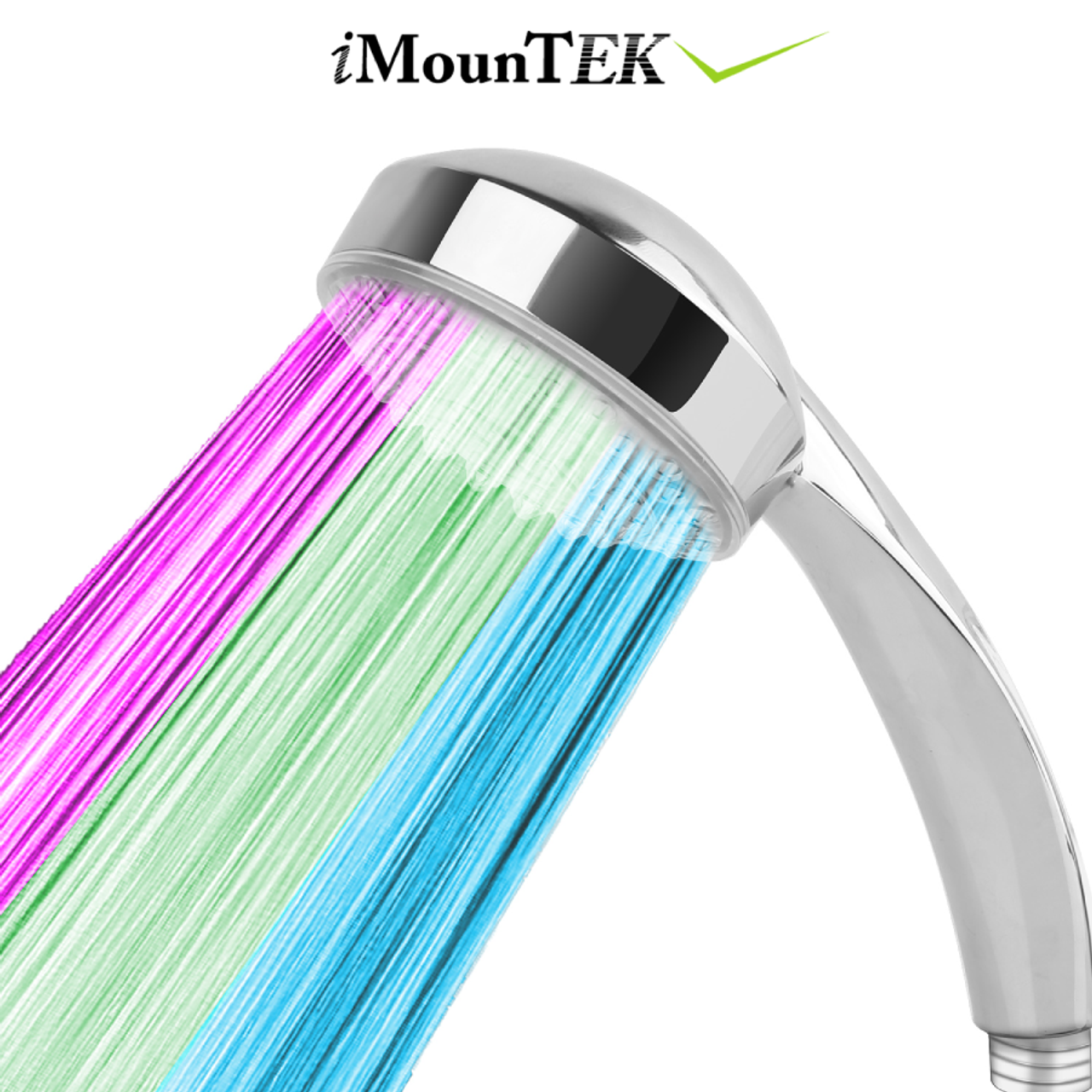 iMounTEK® Water-Powered LED Shower Head with Color-Changing Lights product image