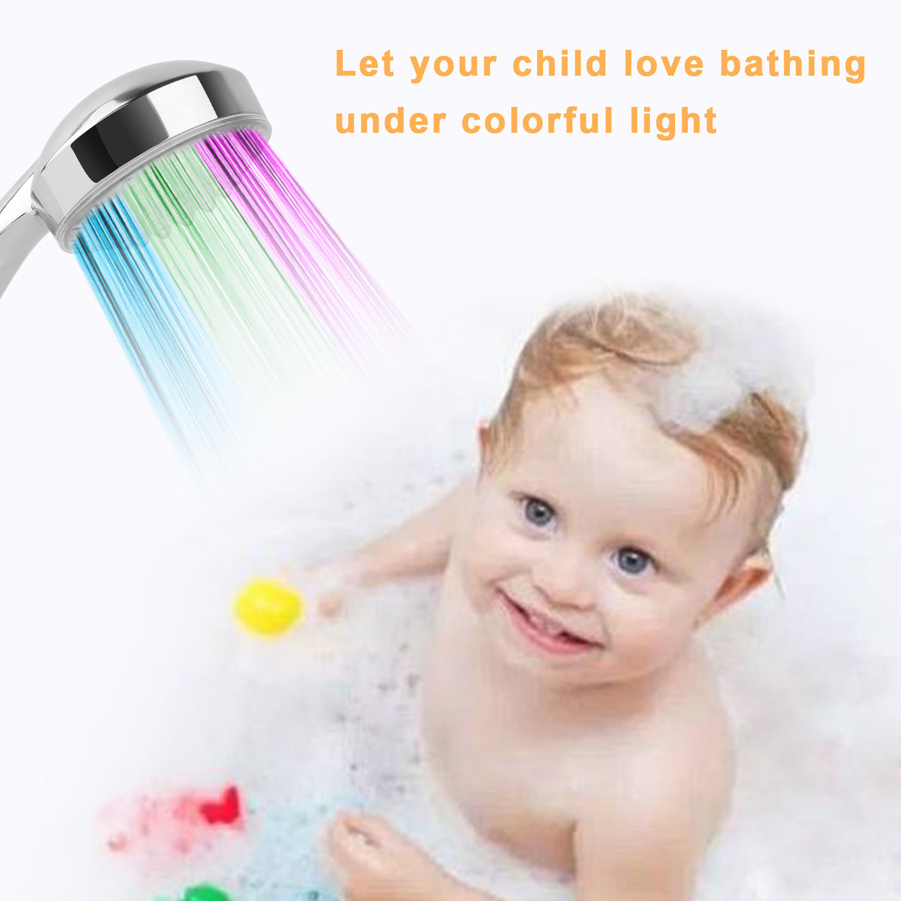 iMounTEK® Water-Powered LED Shower Head with Color-Changing Lights product image