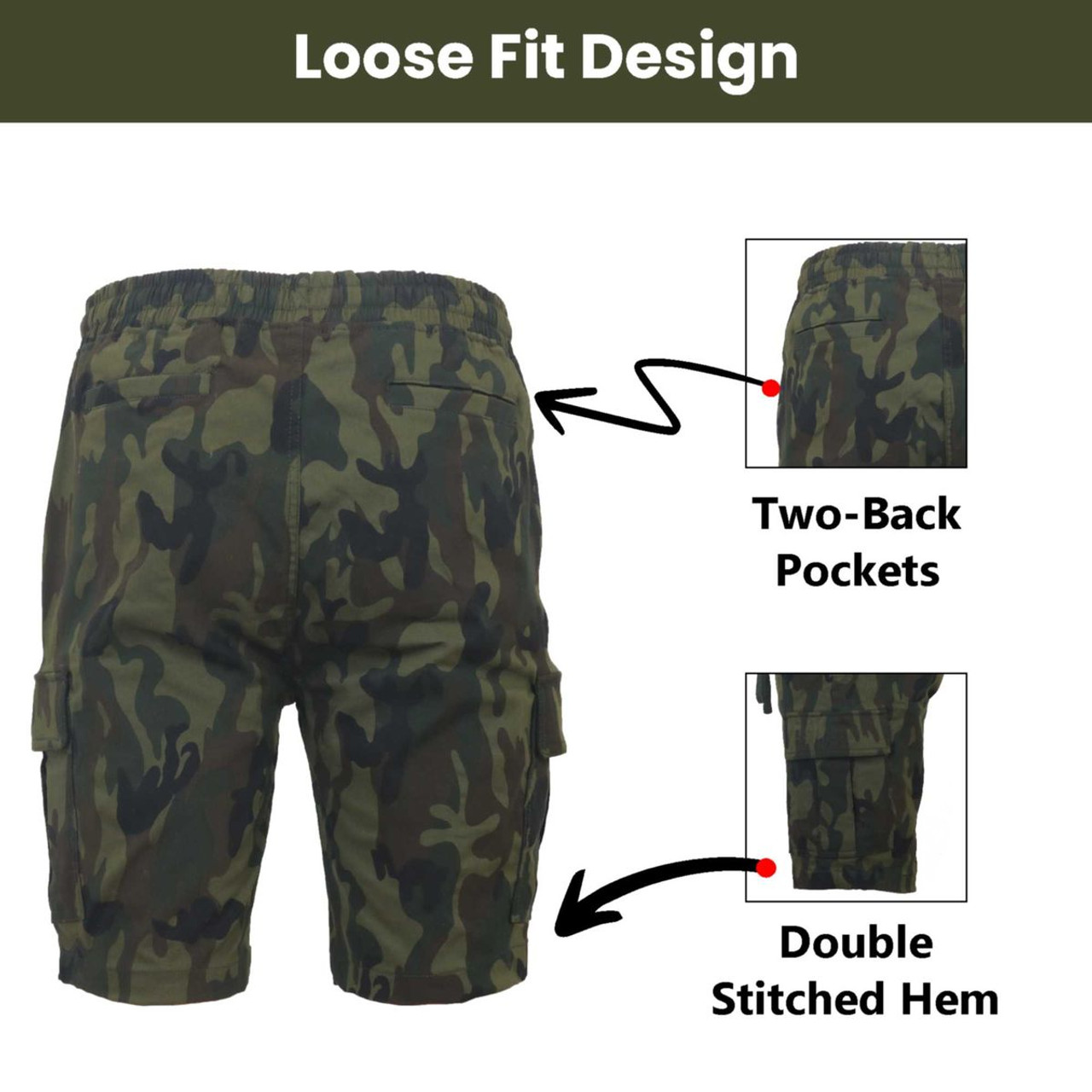 Women’s Flex Cargo Stretch Shorts (3-Pack) product image