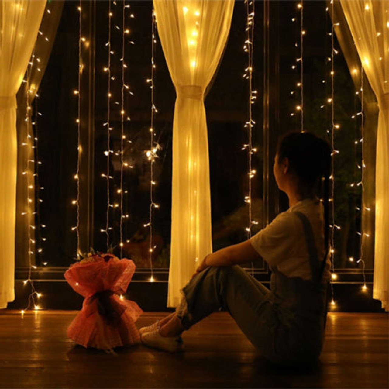 10-foot 300-LED String Curtain Lights product image