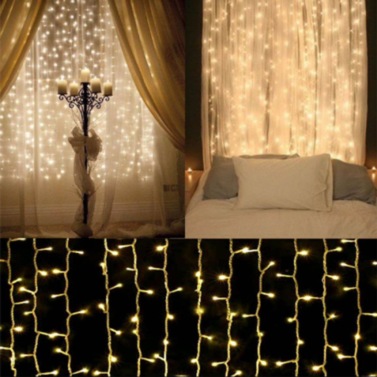10-foot 300-LED String Curtain Lights product image