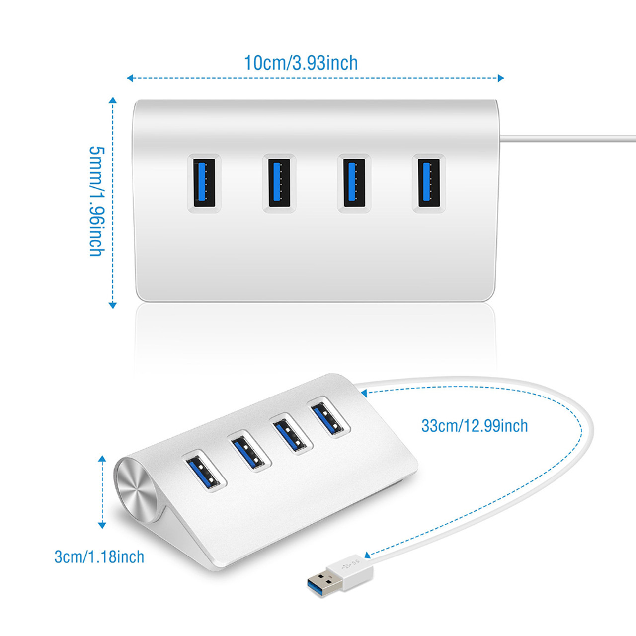 Aluminum 4-Port USB 3.0 Hub product image