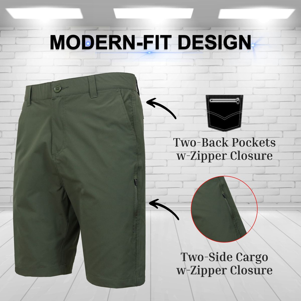 Men’s 6-Pocket All Motion Stretch Utility Golf Shorts (3-Pack) product image