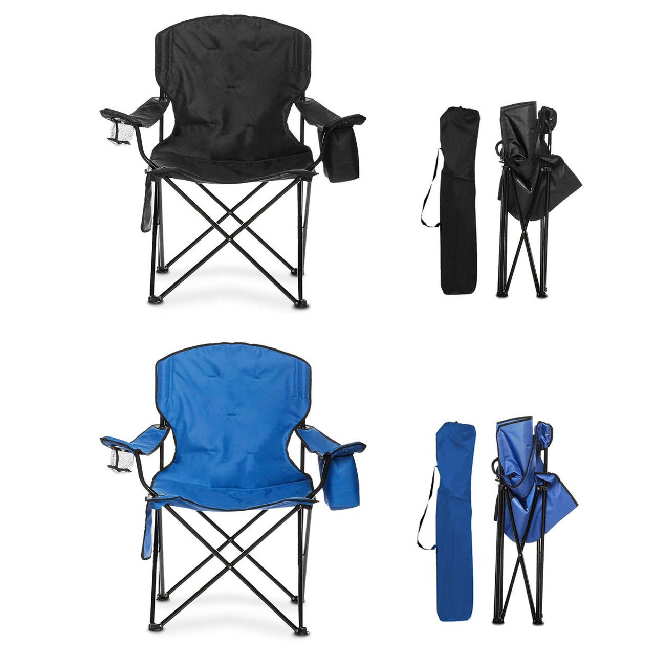 Durable Extra-Large Camping Chair with Padded Seat and Beverage Storage product image