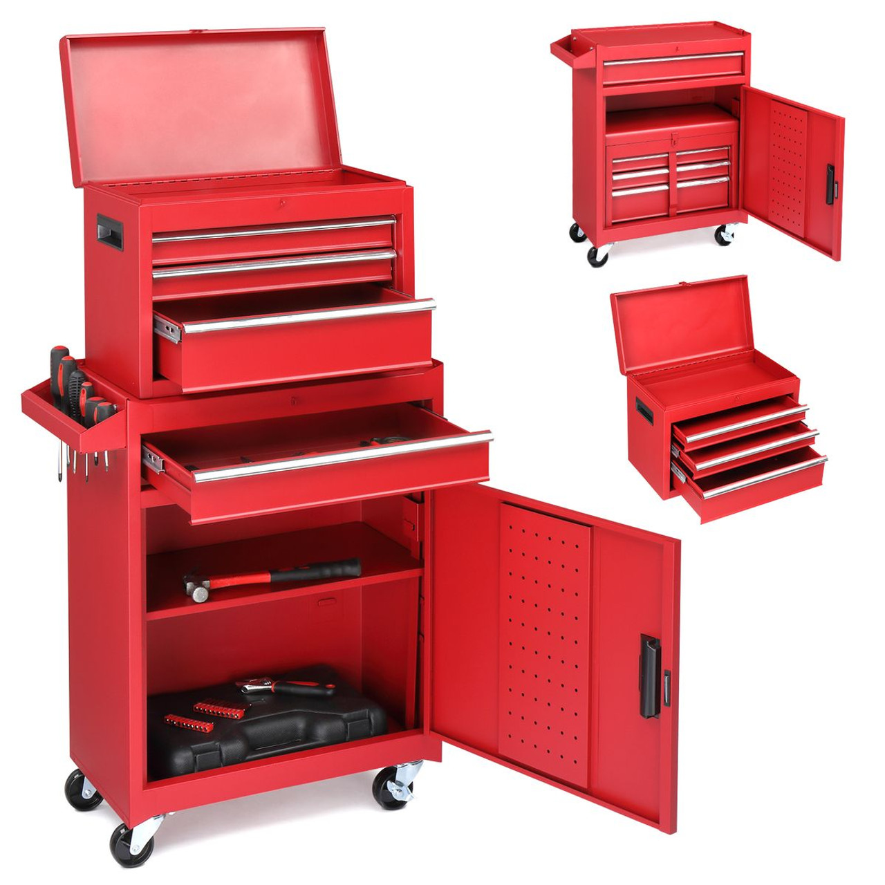 2-in-1 Rolling Tool Chest Storage Cabinet product image