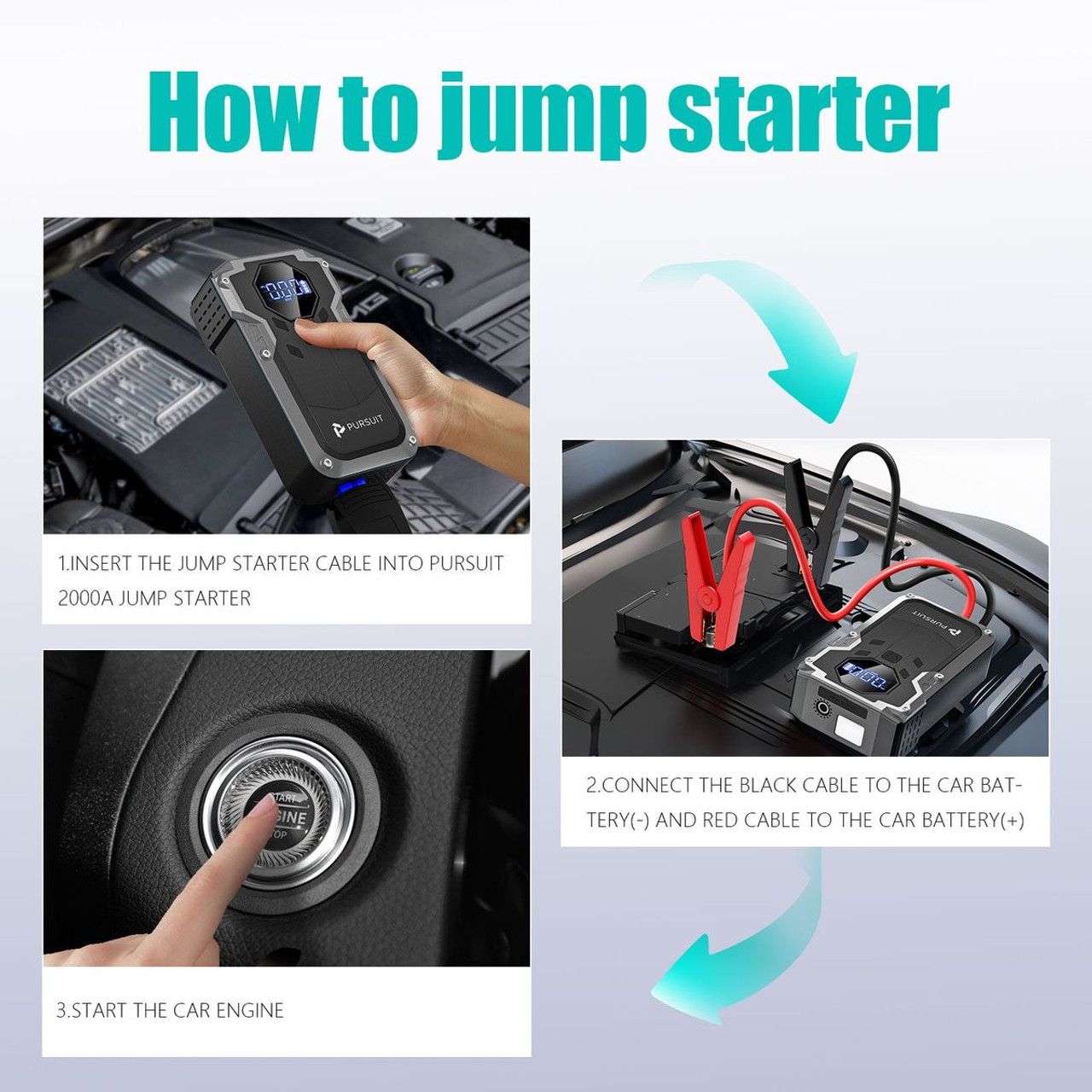 2000A Car Jump Starter (1- or 2-Pack) product image