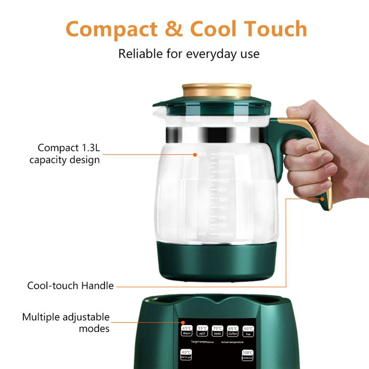 Electric Kettle with Night Light and Faster Cooling Fan product image