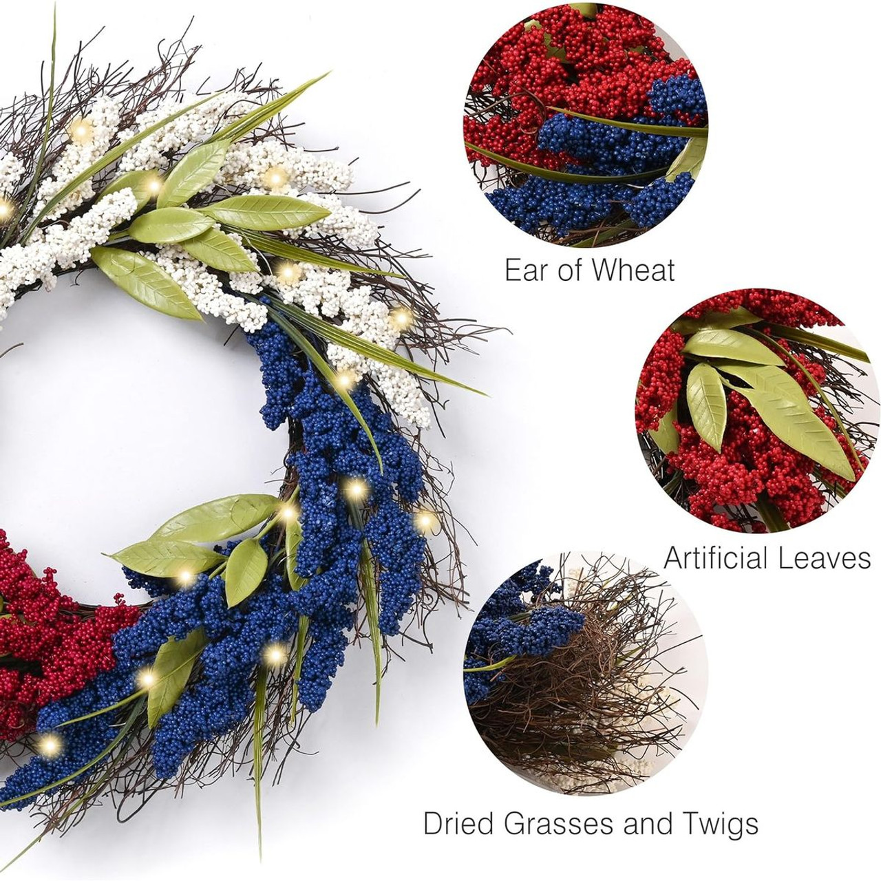 4th of July Wreath (20") product image