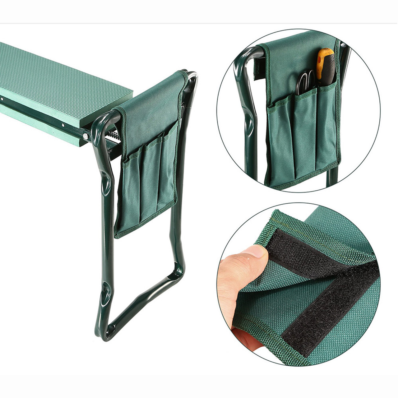 Padded Garden Kneeler and Seat with Detachable Tool Storage Pouch product image