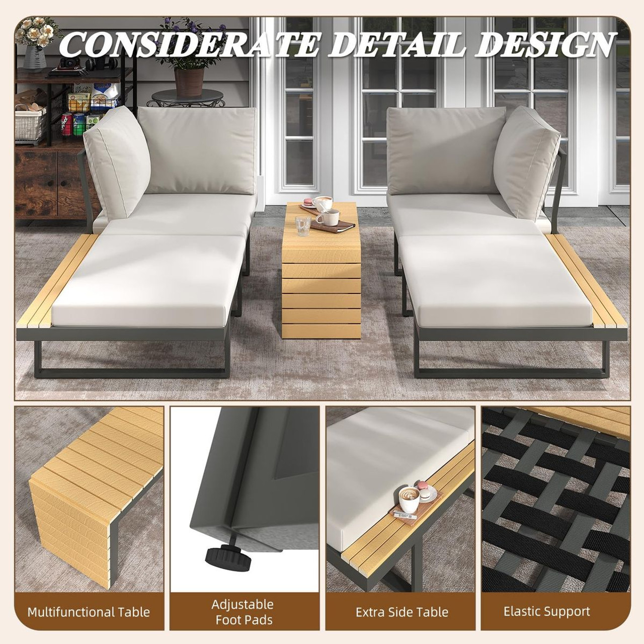 Convertible Patio Furniture Set with Waterproof Cover product image