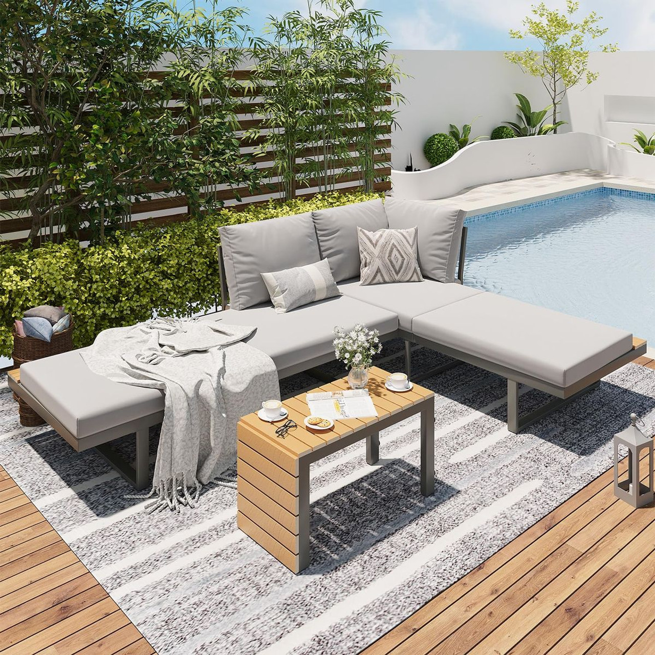 Convertible Patio Furniture Set with Waterproof Cover product image