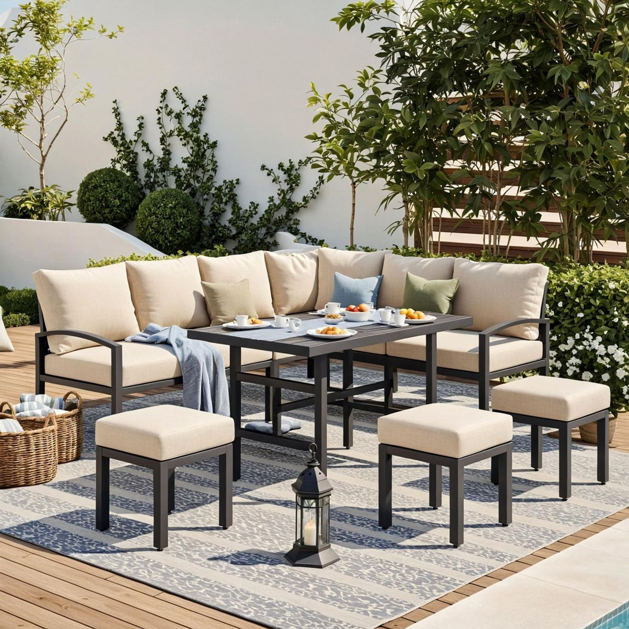 7-Piece Outdoor Convertible Patio Furniture Set product image