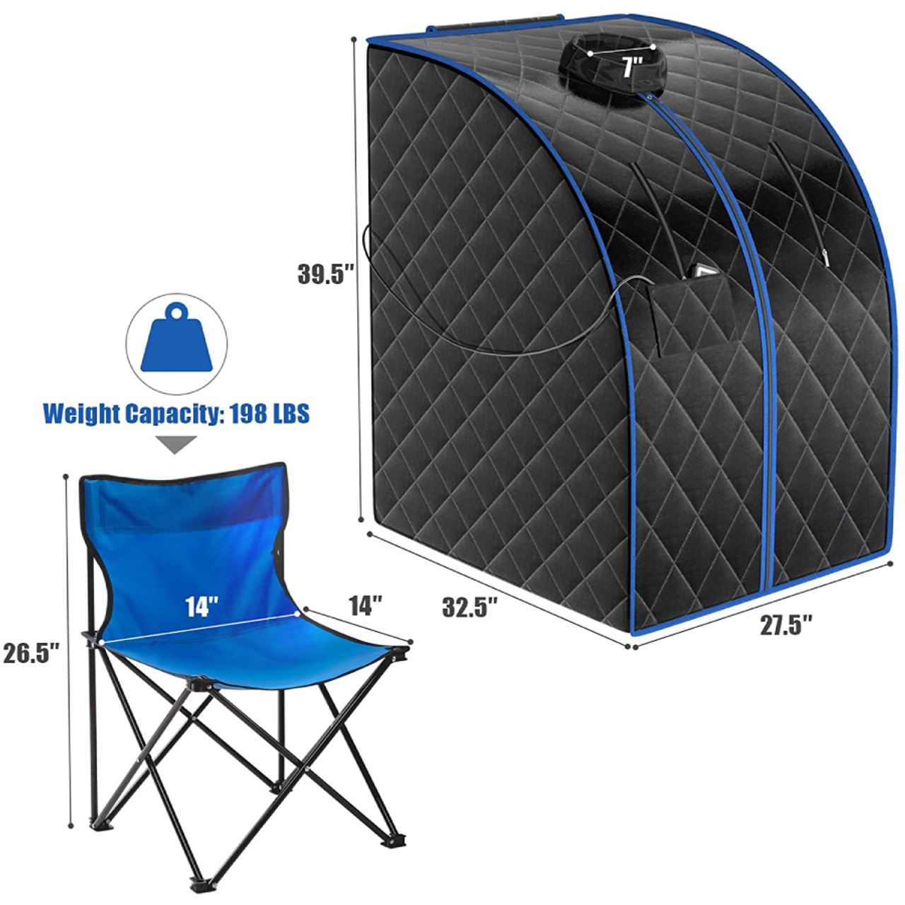 Portable Steam Sauna with Chair and Accessories product image