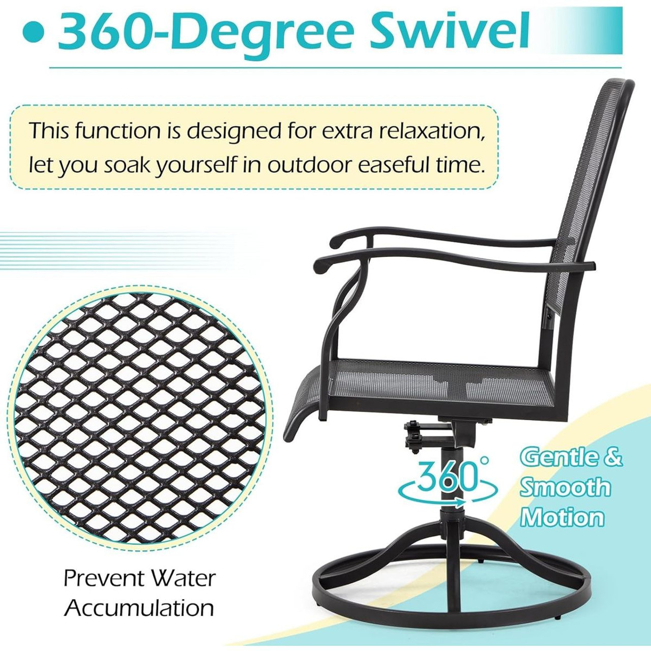 360° Rocking Patio Swivel Chairs (Set of 4) product image