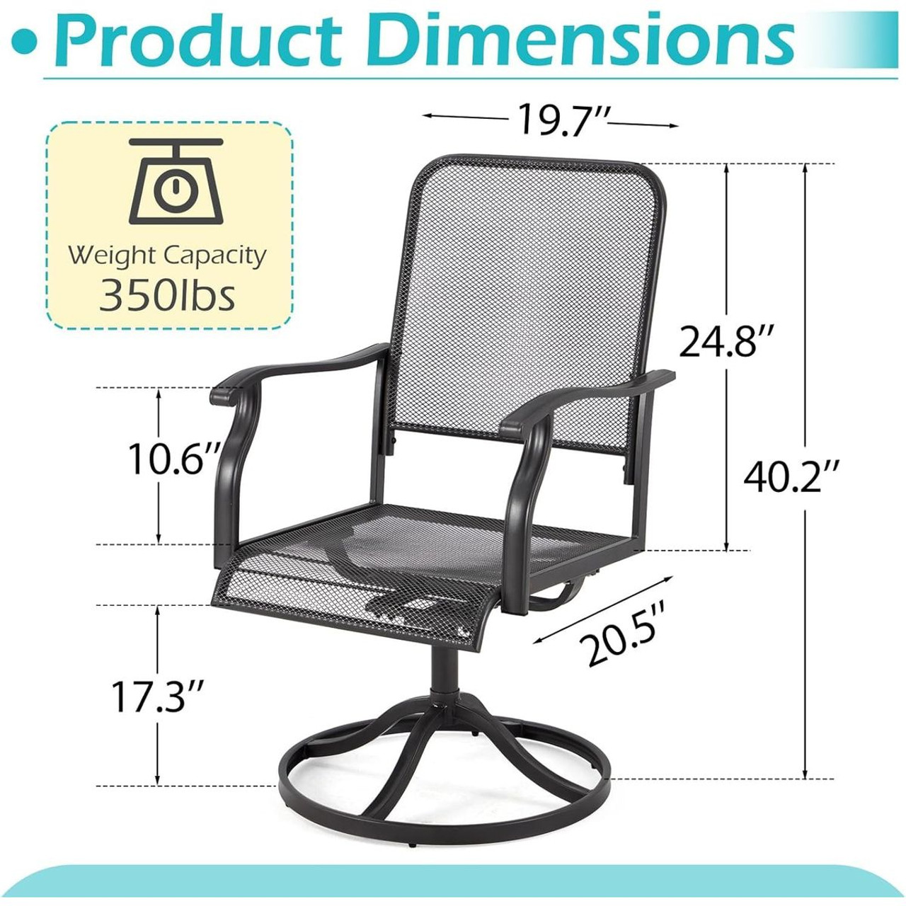 360° Rocking Patio Swivel Chairs (Set of 4) product image