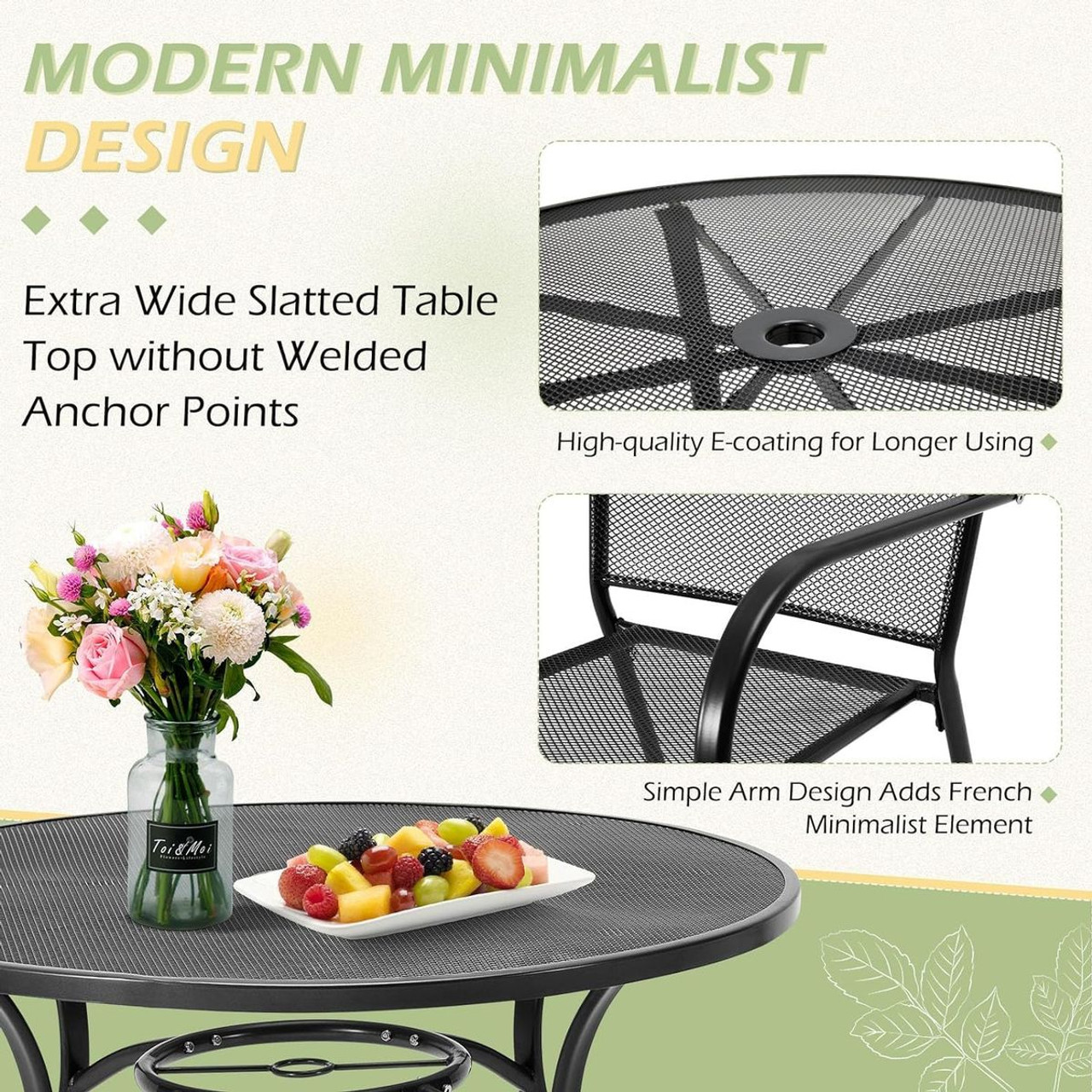 37" Outdoor Patio Dining Table for 4 product image