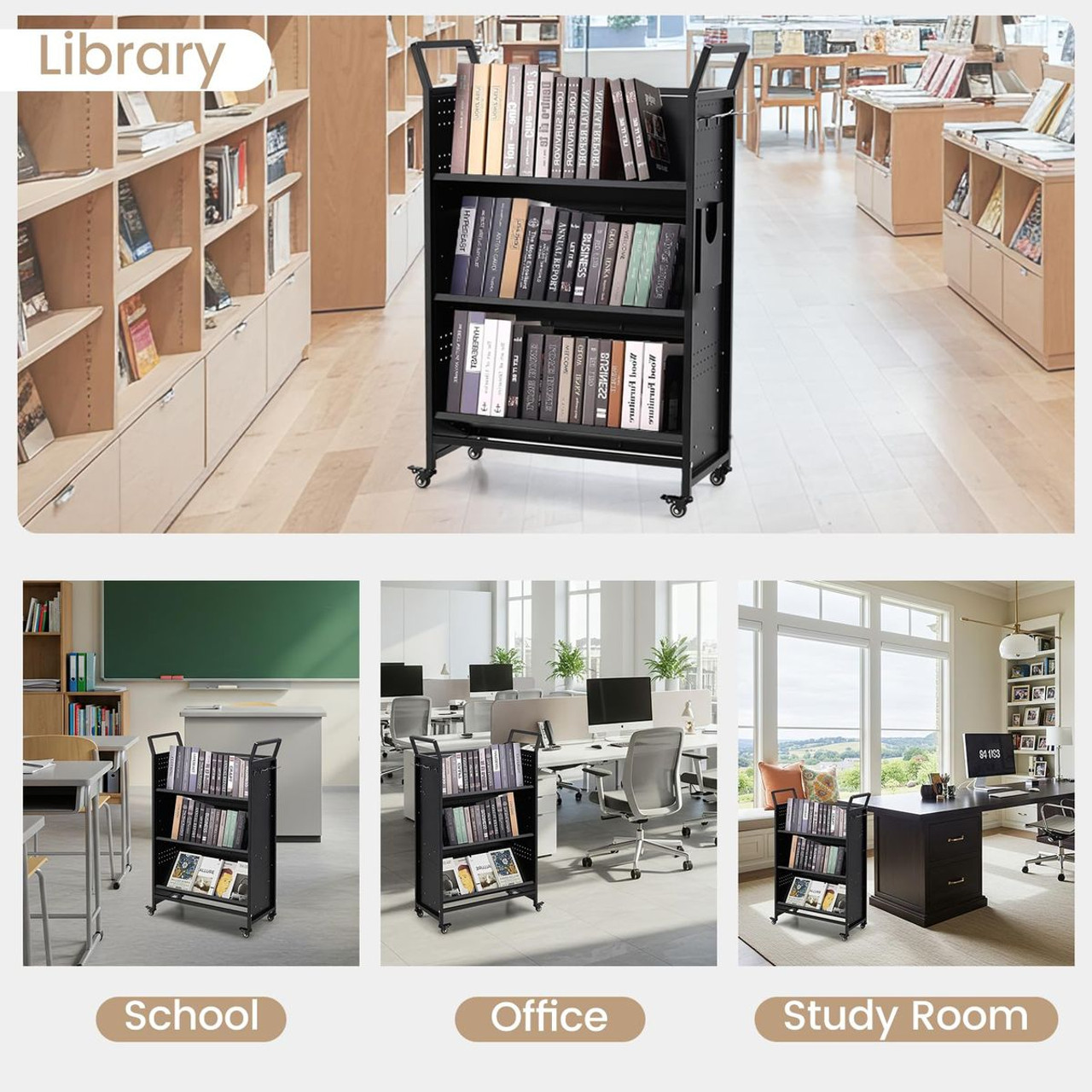 Book Cart with Wheels  product image
