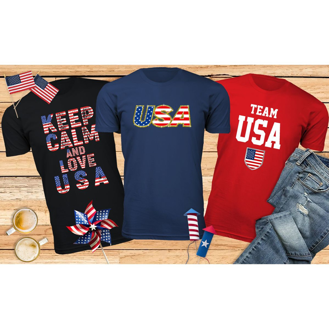 Men's Patriotic USA T-Shirt product image