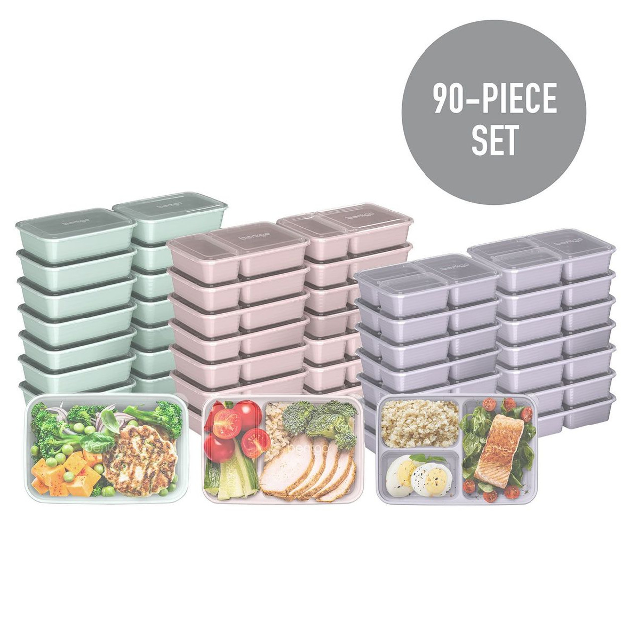 Bentgo 90-Piece BPA Free Portion Control Meal Prep Set with Lids product image