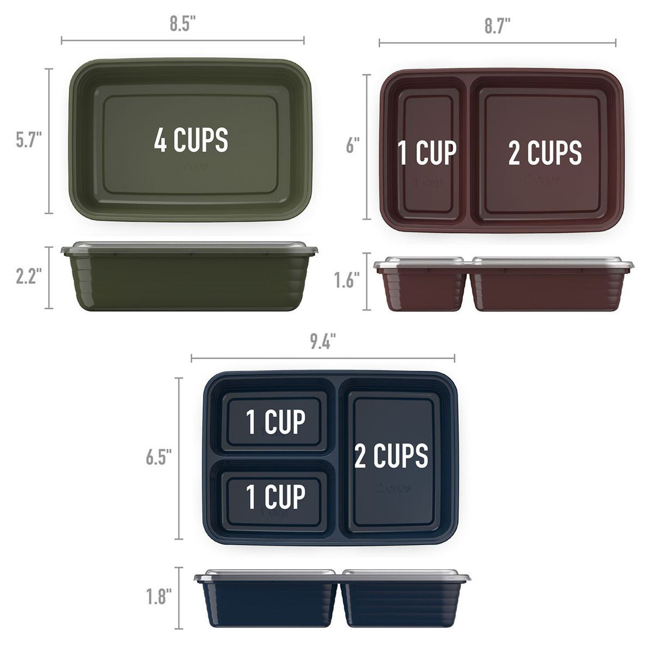 Bentgo 90-Piece BPA Free Portion Control Meal Prep Set with Lids product image