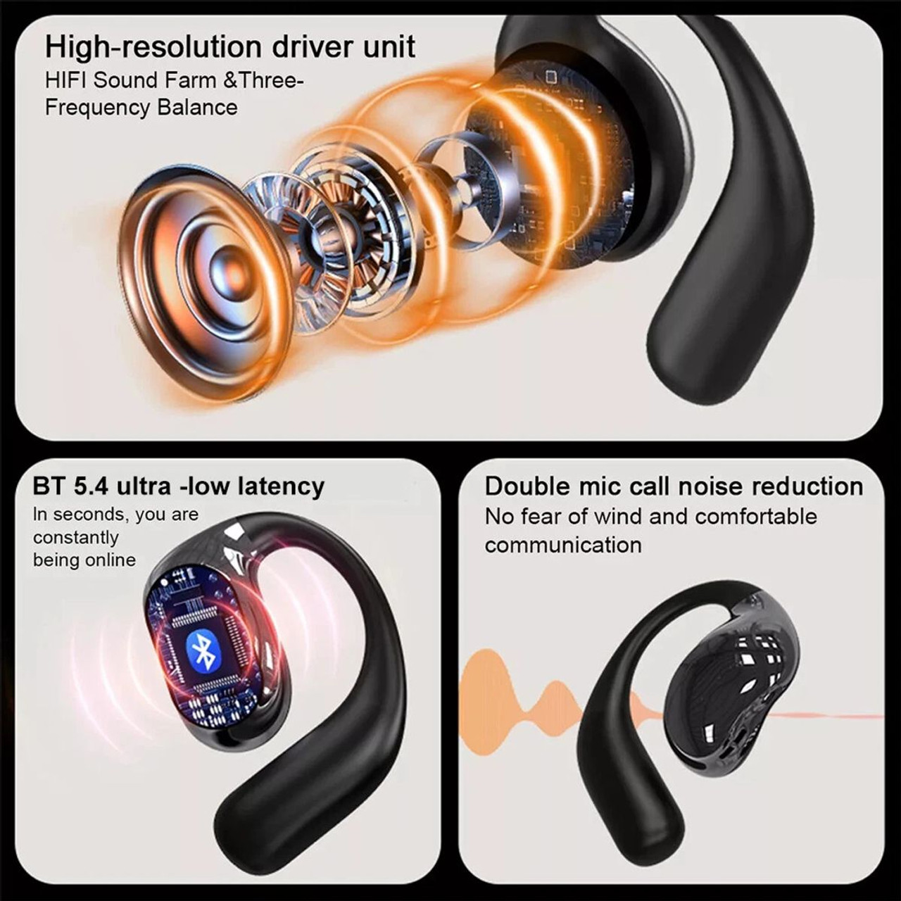 Ai Translating Ear Buds,Wireless Bluetooth Earphone 144 Languages Real Time Language Translator,For Travel Business Learning Color Black product image