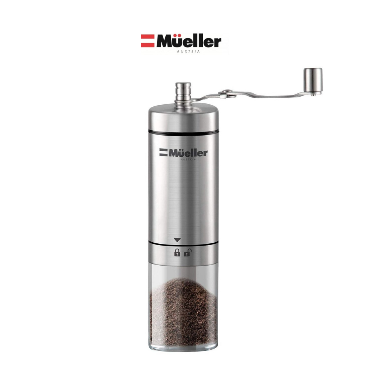 Mueller Conical Burr Adjustable Manual Stainless Steel Coffee Grinder product image