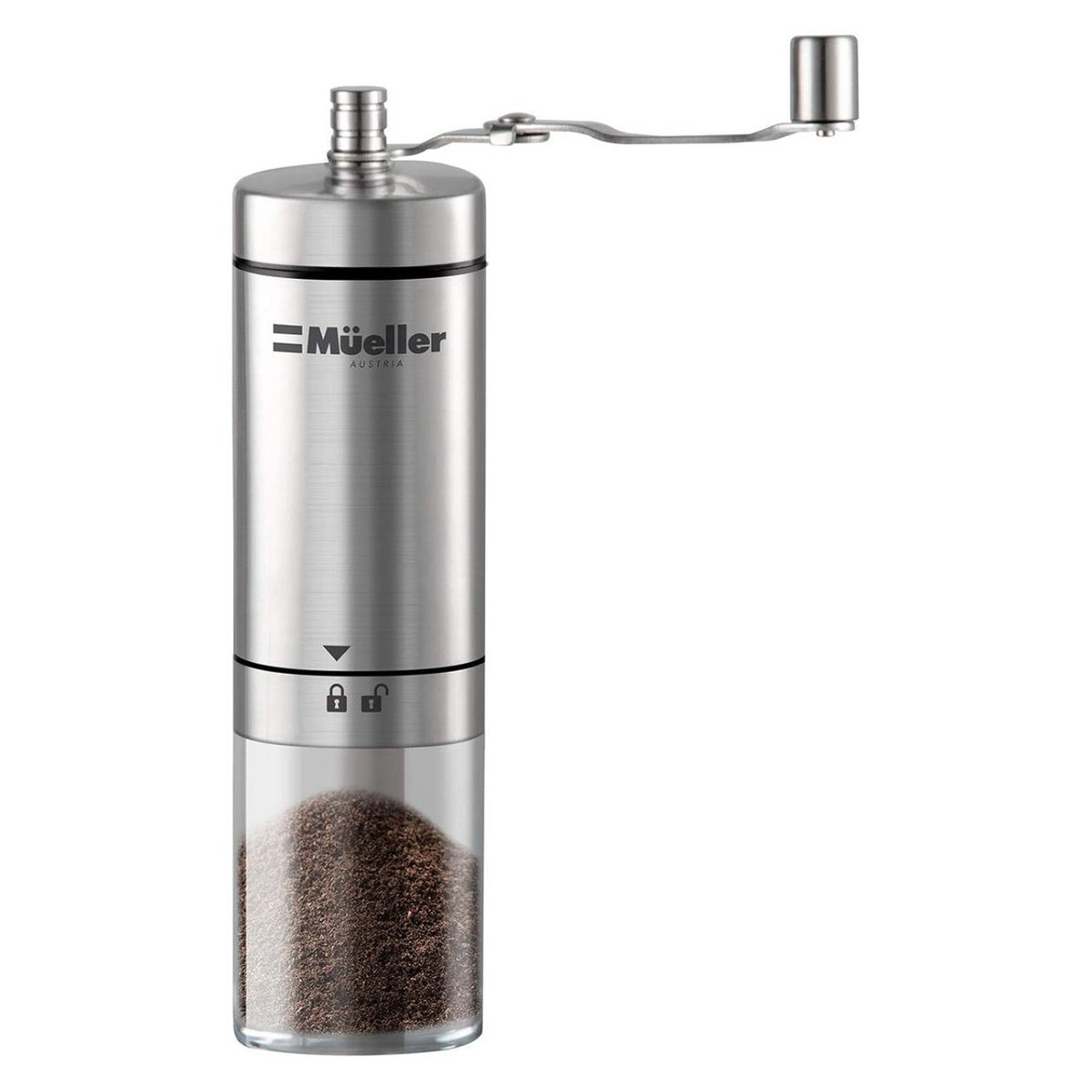 Mueller Conical Burr Adjustable Manual Stainless Steel Coffee Grinder product image