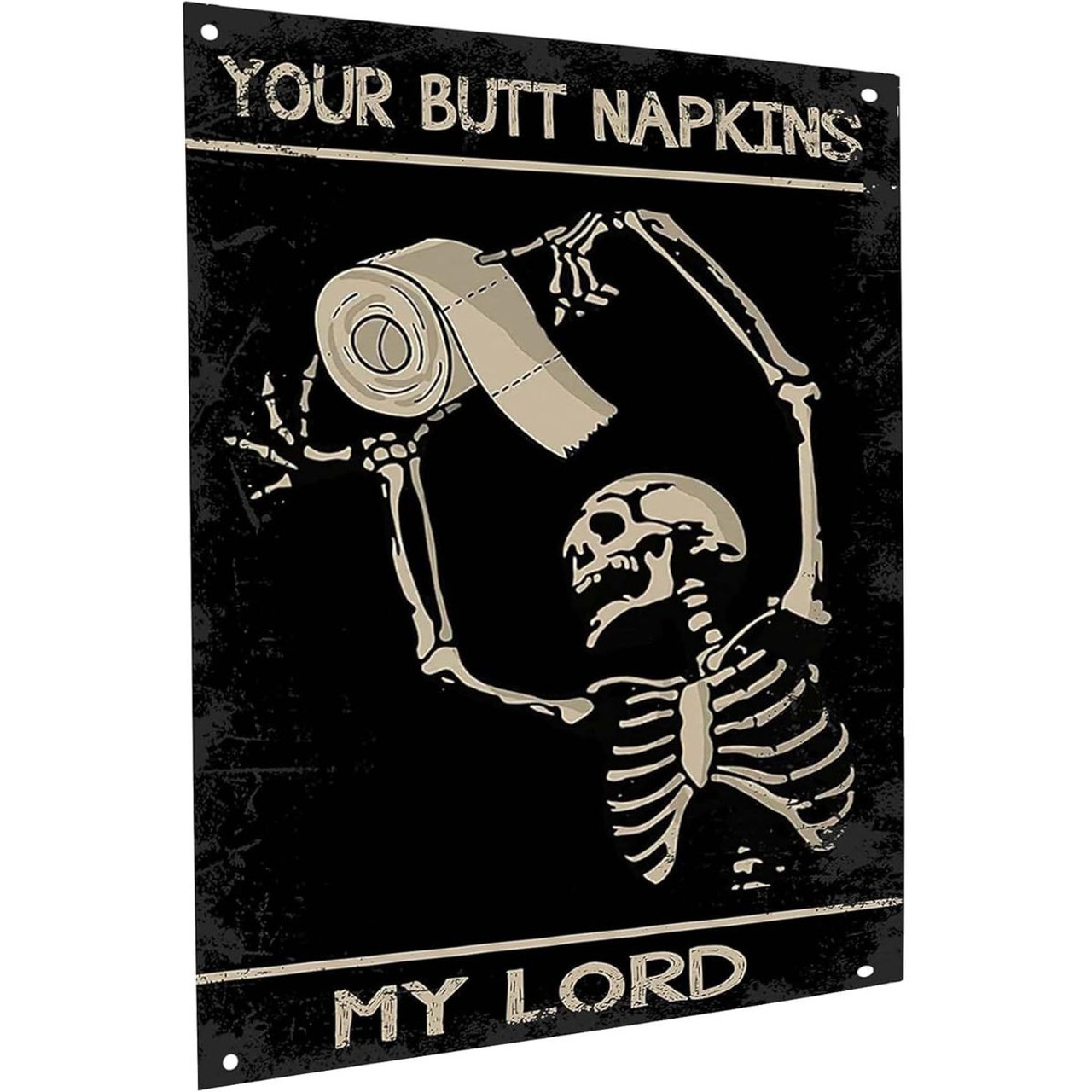 Vintage Skeleton Butt Napkins Sign  product image