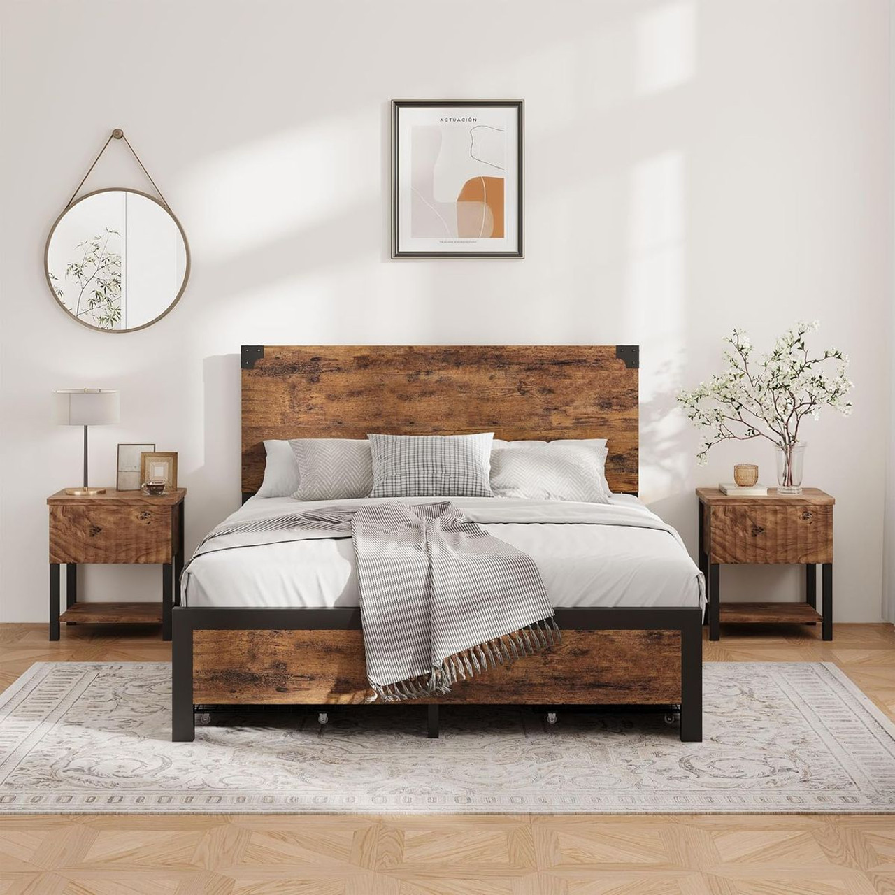 Bed Frame with 4 Storage Drawers product image