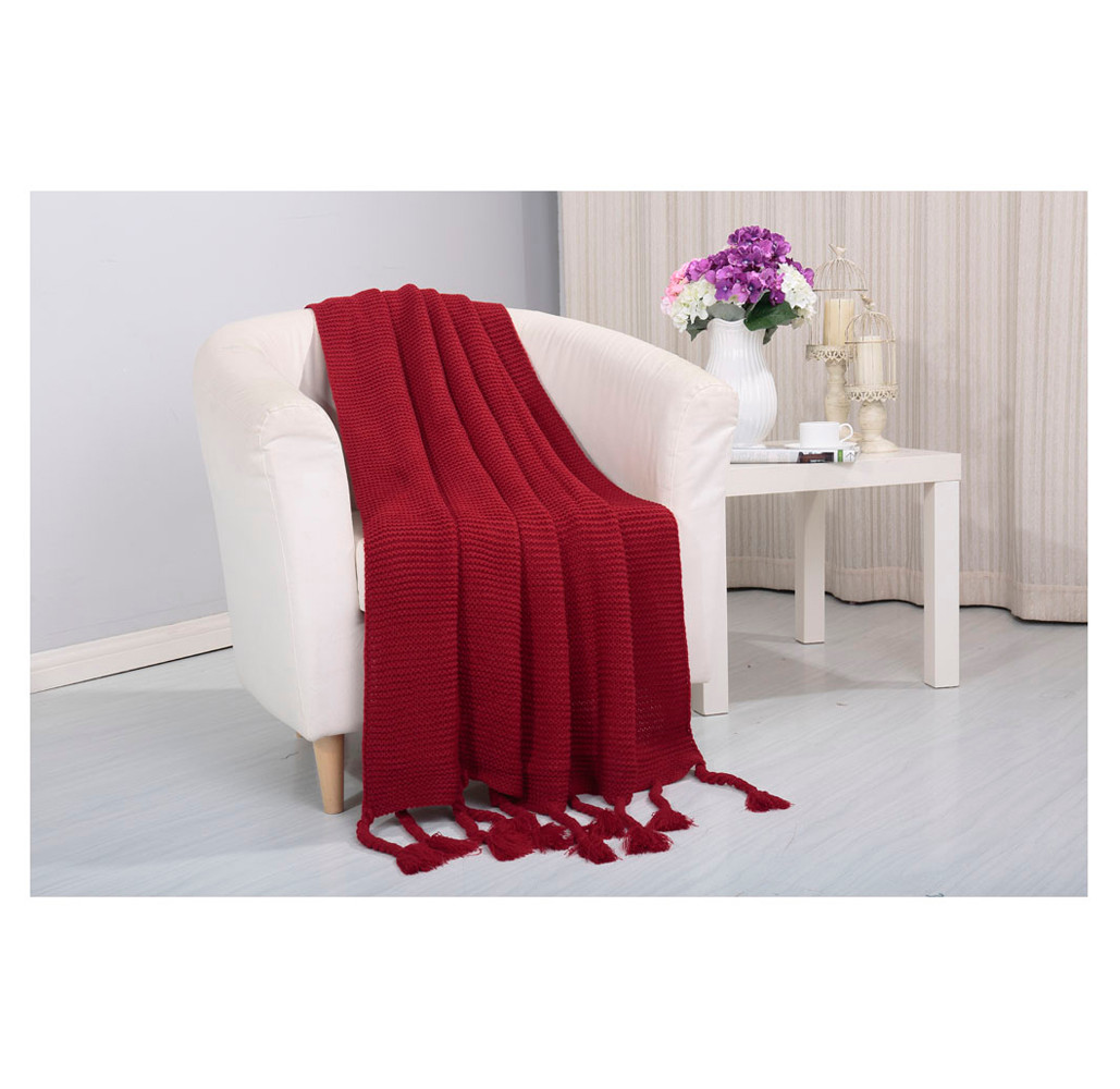 Vintage Knitted Throw Blanket product image