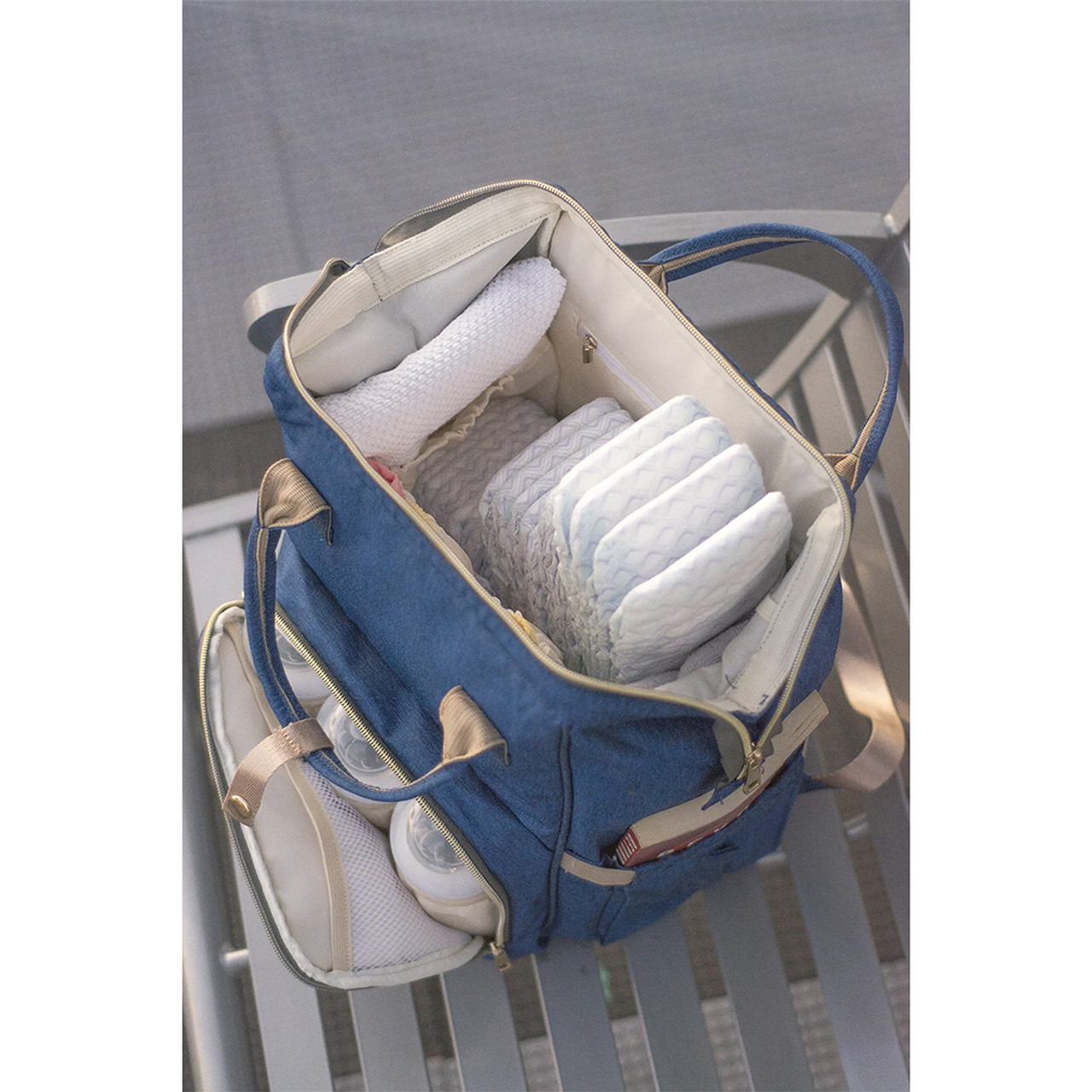 Durable Multifunction Olive Diaper Bag Backpack product image