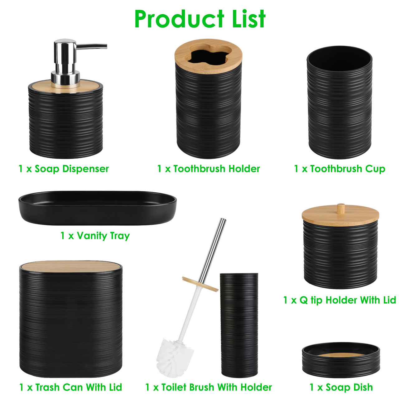 Newhome 8-Piece Bathroom Accessory Set product image