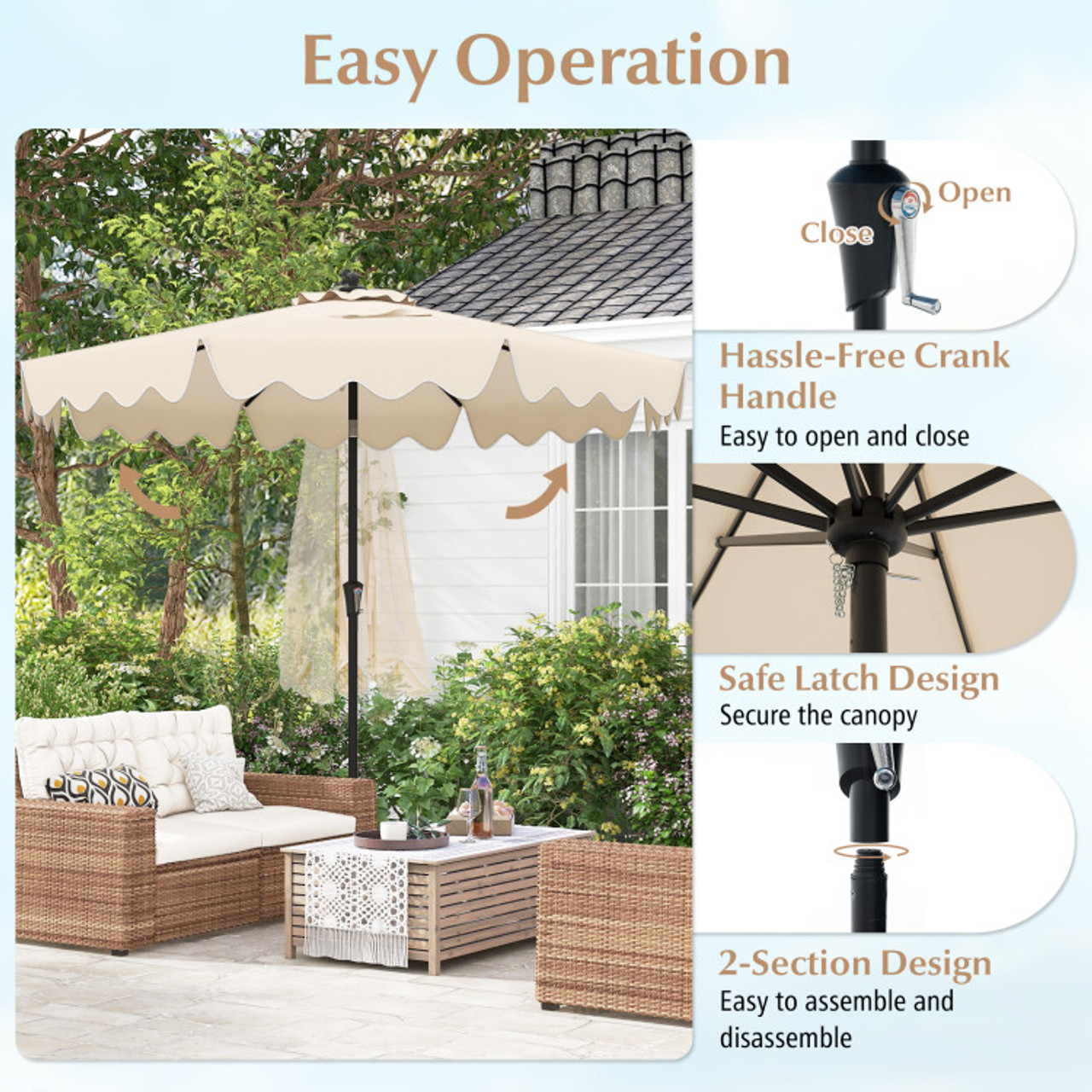 9-Foot Patio Table Umbrella with Vented-Top product image