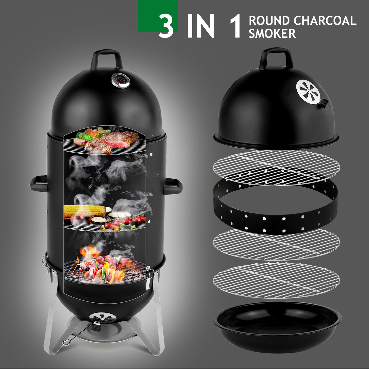 Heavy Duty Three Layer Round BBQ Grill  product image