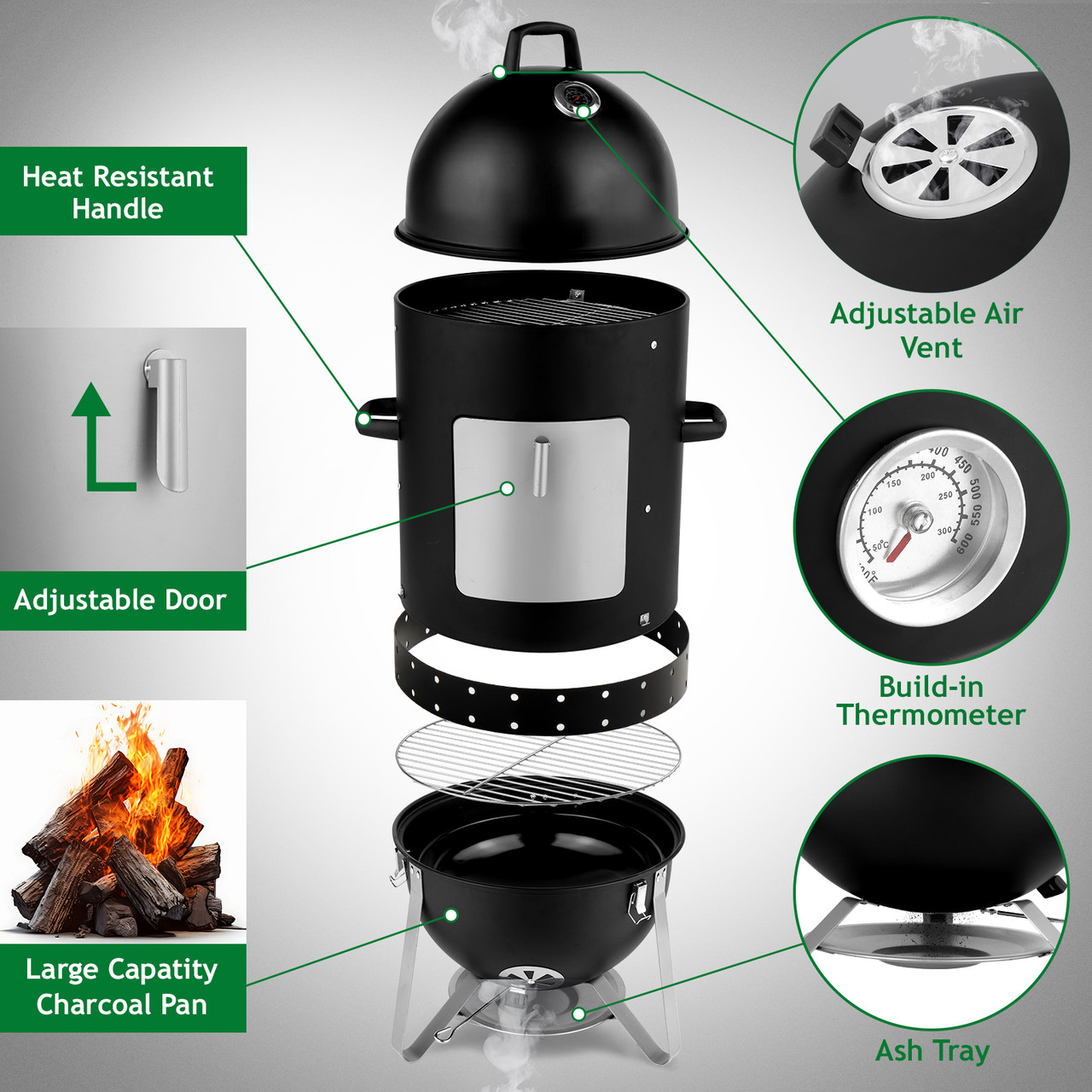 Heavy Duty Three Layer Round BBQ Grill  product image