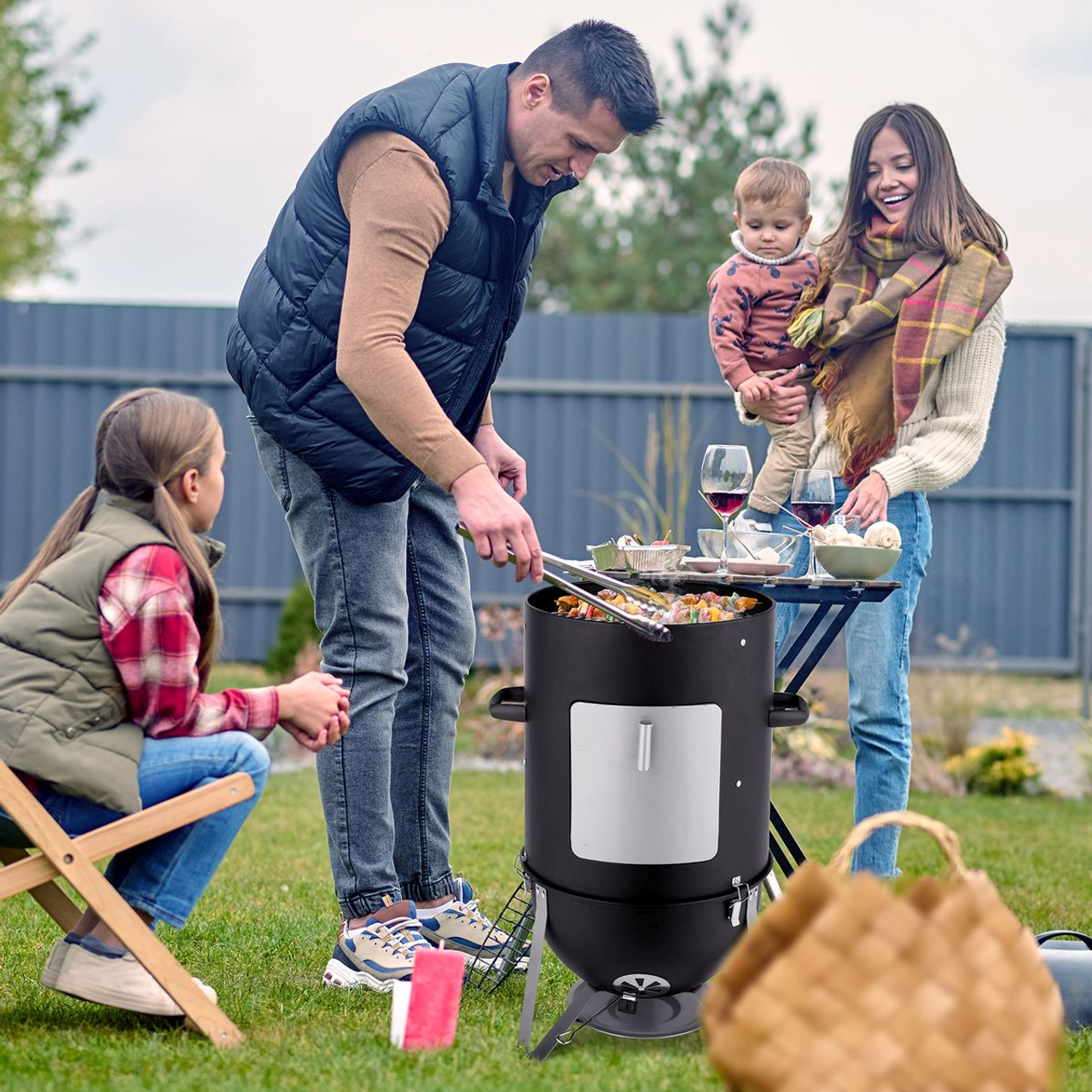 Heavy Duty Three Layer Round BBQ Grill  product image