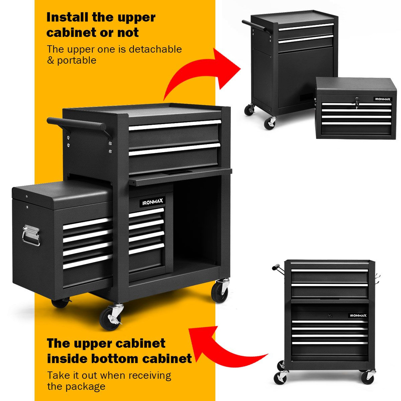 Rolling 6-Drawer Tool Chest with Riser product image