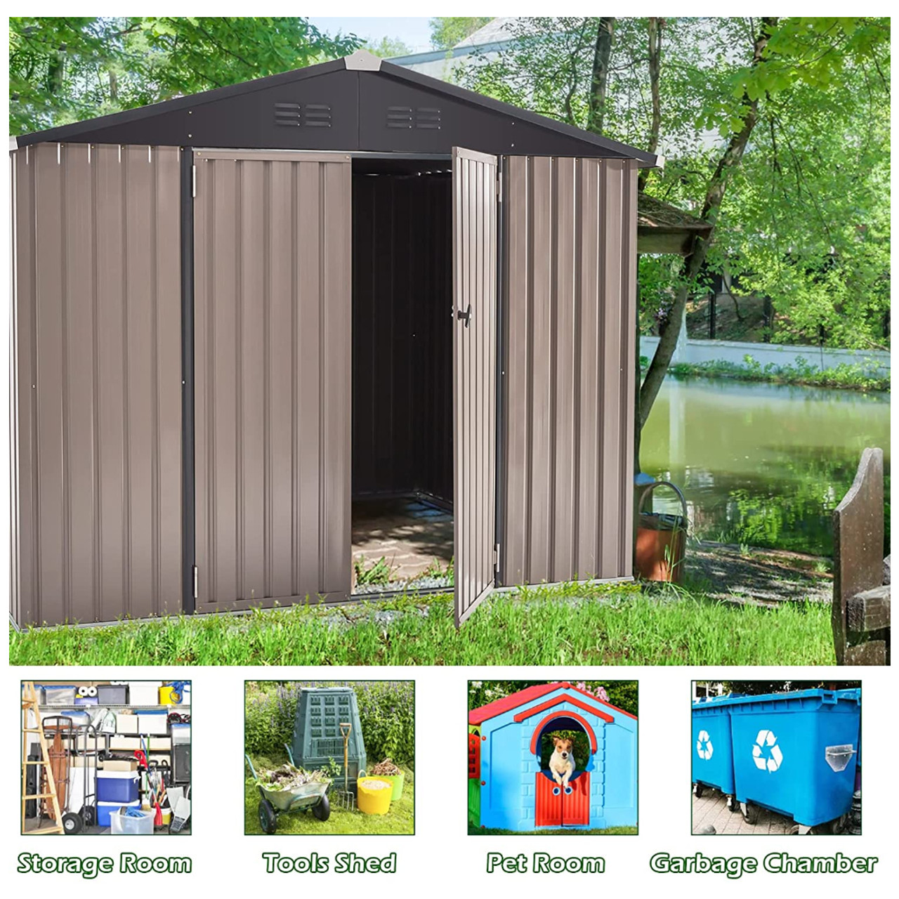 Outdoor Metal Storage Shed product image