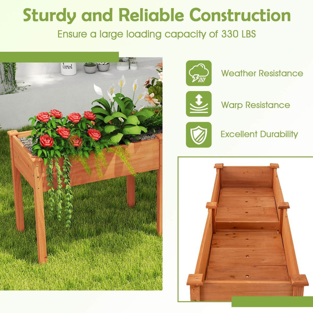 Wooden Raised Vegetable Garden Bed product image
