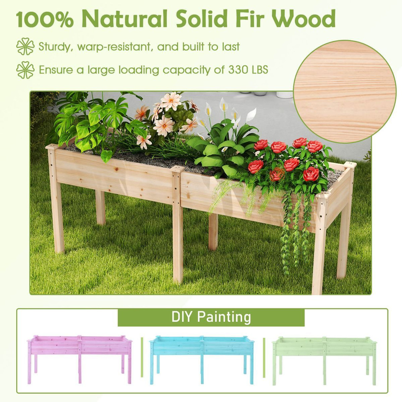 Wooden Raised Vegetable Garden Bed product image