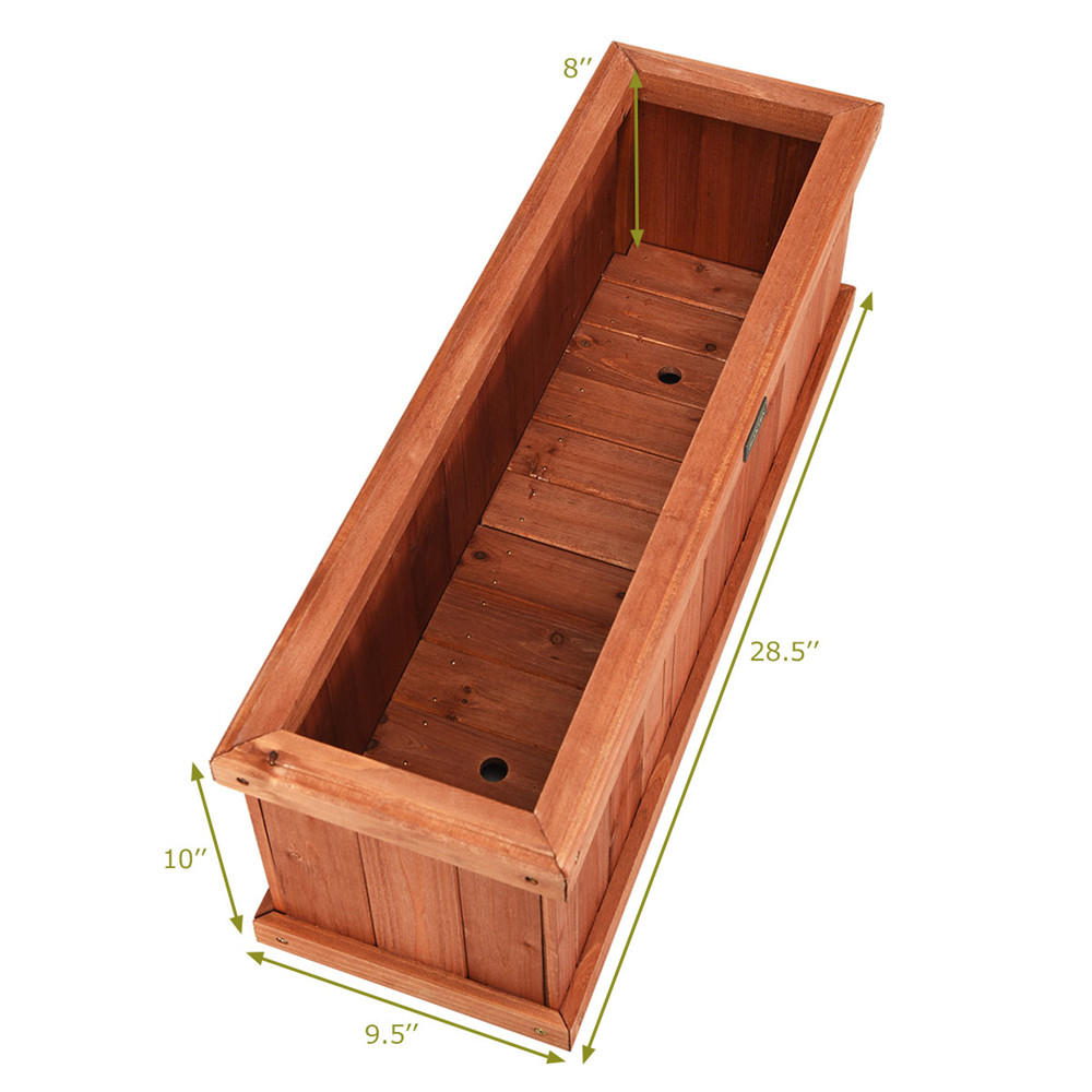 Wooden Flower Planter Window Box (1- or 2-Pack) product image