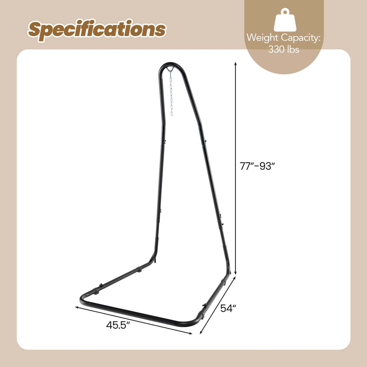 Adjustable Height Hanging Chair Stand  product image