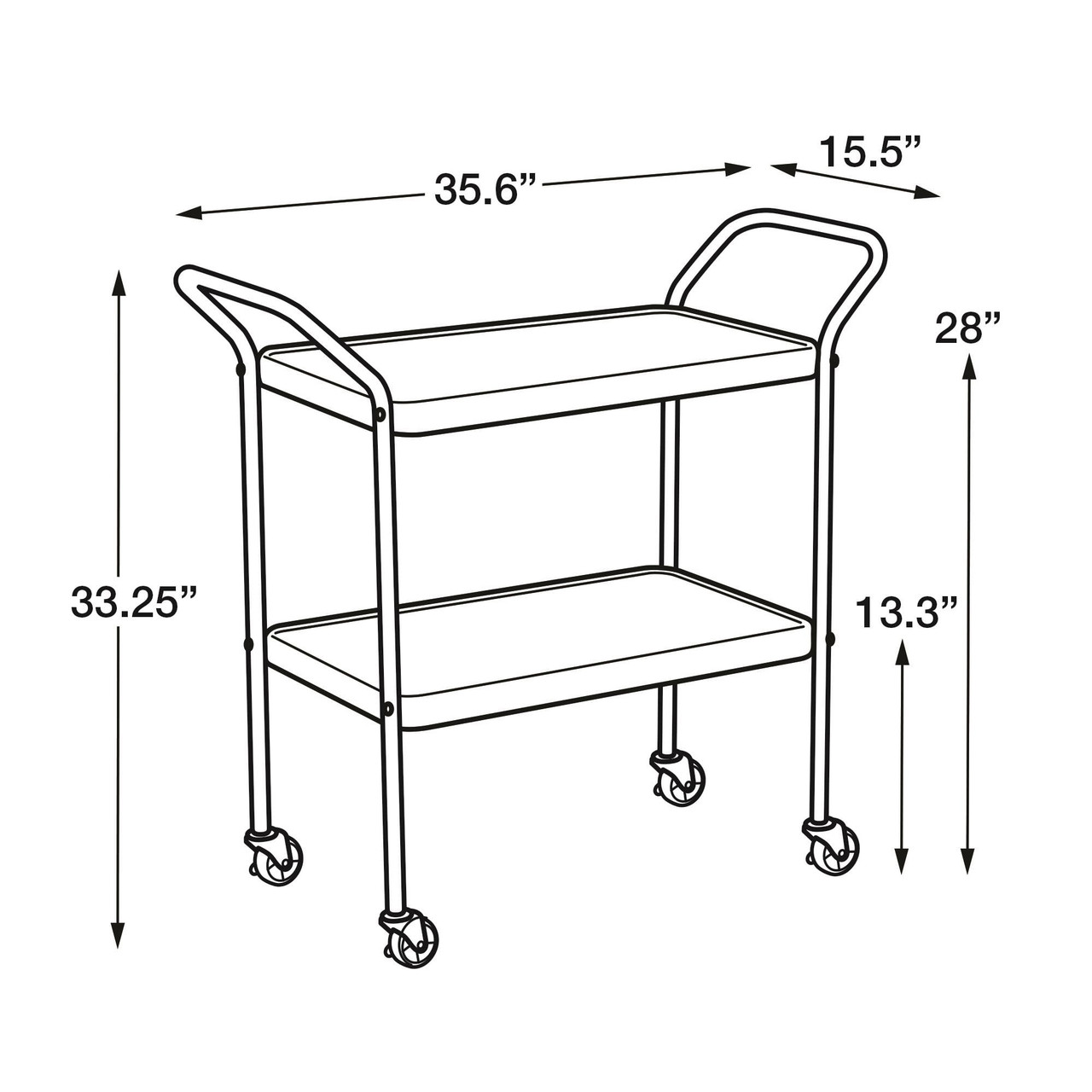 Cosco Stylaire 2 Tier Serving Cart product image