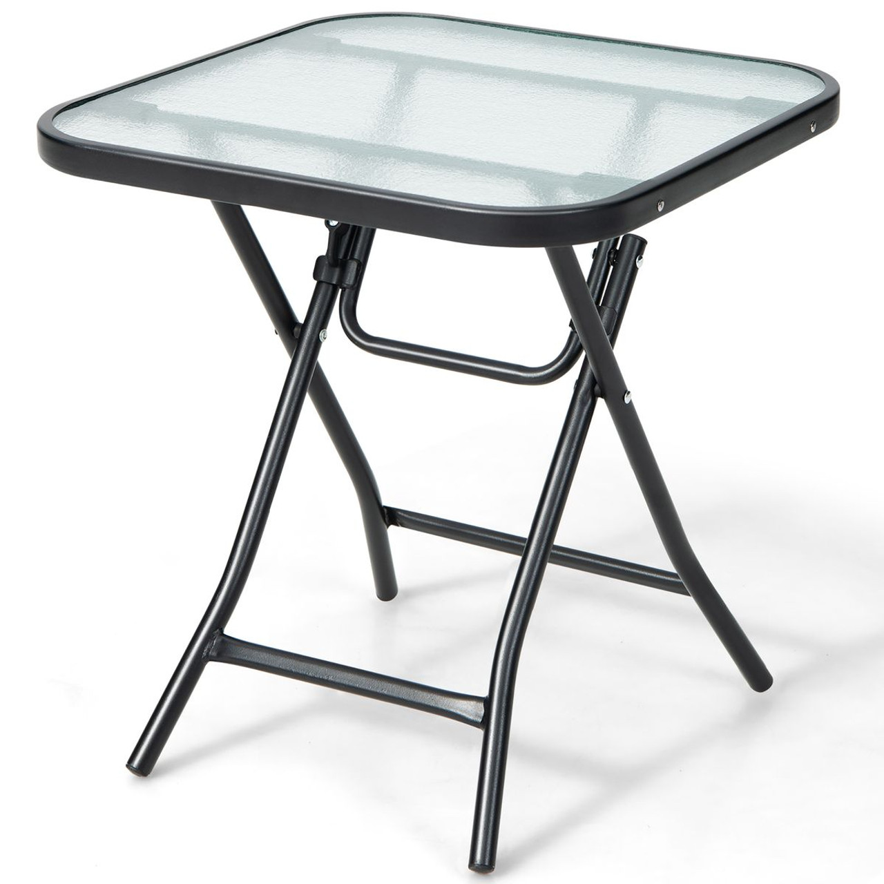 Patio Side Table with Tempered Glass Tabletop product image
